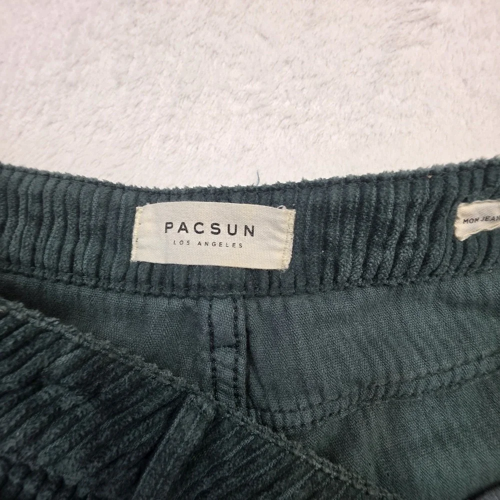 PacSun Mom Jeans Women's Size 25 Green Corduroy Straight Leg Pants